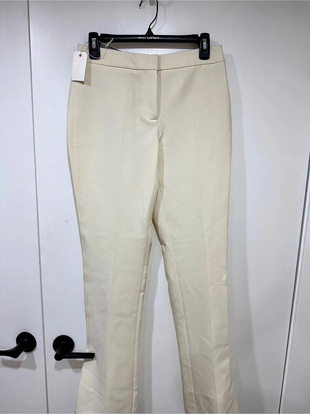 Zara Straight Pants in Cream Size Small